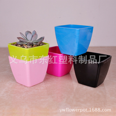 Supply square plastic flowerpot confectionery green flowerpot Supply square plastic flowerpot confectionery green flowerpot