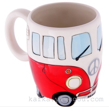 New ceramic Cup the glass bus cartoon coffee mug