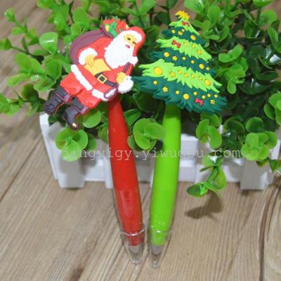 Lovely Christmas gift ball point pen Santa Claus Christmas tree ball point pen student prizes