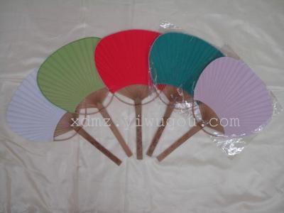 Japanese color white plain blank white fan fan