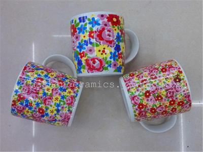 Weijia creative fabric floral Cup of Apple-shaped ceramic coffee cup