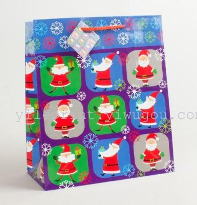 Factory direct coated Christmas paper gift bags