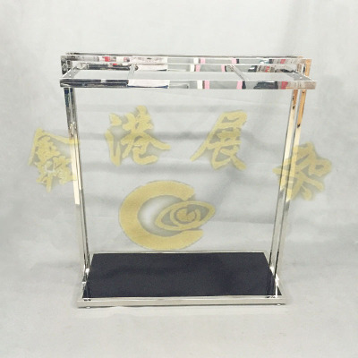 BJ-035 stainless steel flat tube parallel bars display landing clothing display rack