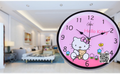Compas muted fashion cartoon wall clock clock wall charts creative living room bedroom children quartz watch