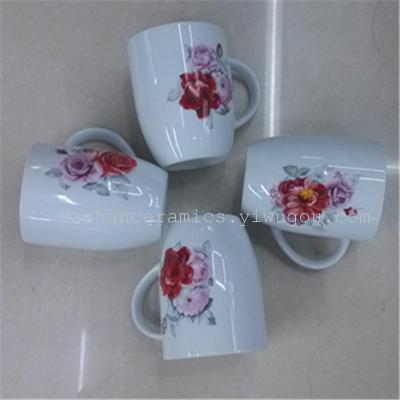 Weijia high red white porcelain cup classic Cup-shaped color milk cup water Cup
