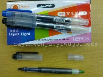A-218 water double ended fluorescent pen