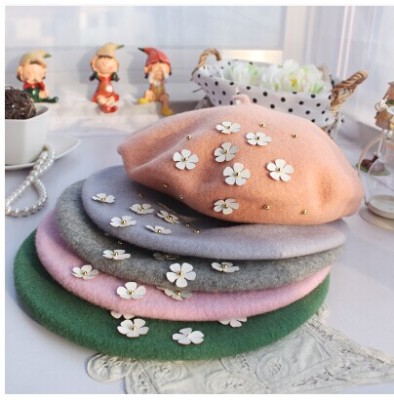 2015 Wool New Pattern, Wool Decorative Cap 100% Wool Beret