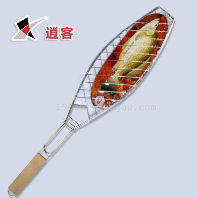 Outdoor barbecue appliances: small fish clip Grill barbeque Grill double Grill fish net FishNet clip wire meshes