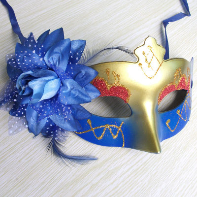 Venice side flower mask costume party Halloween bar party supplies performance mask lady's money