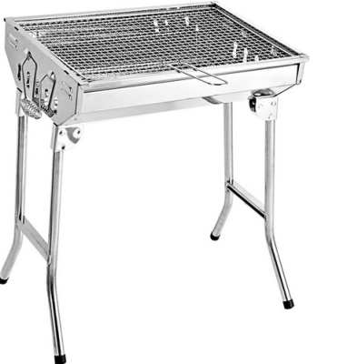 Medium stainless steel stove outdoor camping BBQ folding Grill thick stainless steel oven