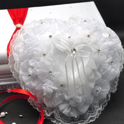 Wedding ring care wedding love - shaped ring pillow ring box personalized wedding props