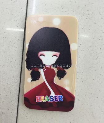 Rubber rubber with high quality popular cartoon eraser flower girl students