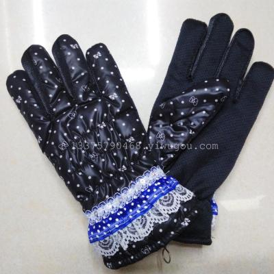 New factory direct sales of New Ladies warm gloves. Novel style. Waterproof