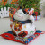 Manufacturer direct sold 9 inch treasure fan open shipping ceramic fortune cat wish cat piggy store opening pieces SW362B