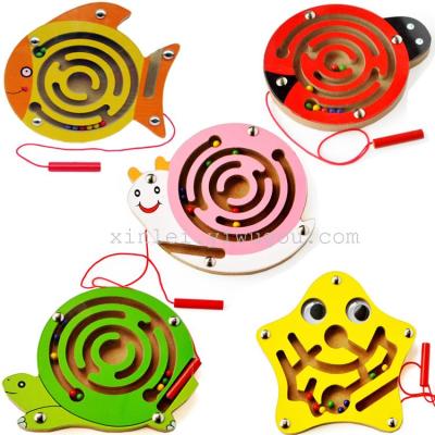 Puzzle toys, toys, wooden toys, small magnetic maze