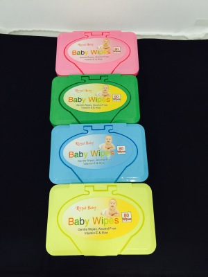 Specializing in the production of baby wipes 80 boxed mild fragrance free baby disposable wet towel wipes