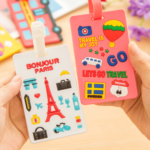 The young are cartoon cards checked luggage tag luggage tag silicone boarding card listing A