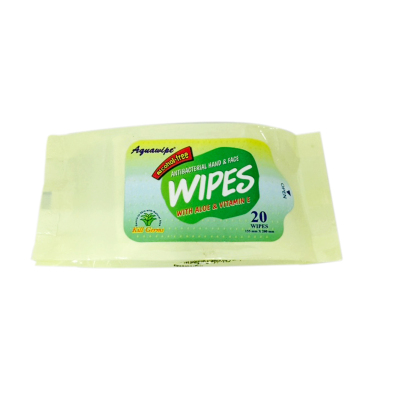 Factory specializing in the production of wet wipes 20 portable beauty skin care wipes bag remover aloe cleansing wipes