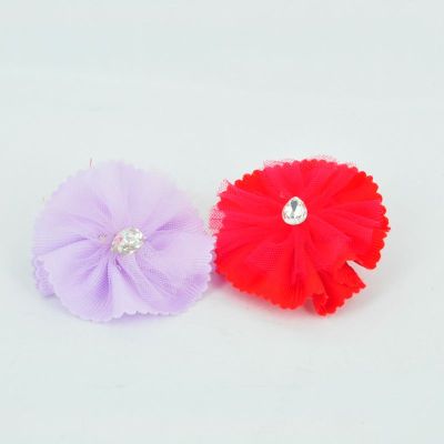 Factory direct 4.5CM yarn flower hand woven DIY flower material simulation