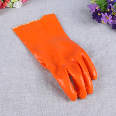 Cotton Wool Plastic Dipping Anti-Slip Gloves Oil-Resistant Acid and Alkali Resistant Rubber Gloves Protective Waterproof Gloves