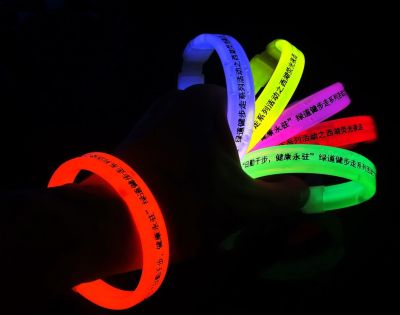 Custom logo concert fluorescent stick triple bracelet bracelet