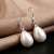 10X13 type water shell beads 925 silver plating anti allergy earrings, earrings,