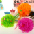 Set of Candy Grain Color Loofah Mesh Sponge Same Color Lanyard High-End Shower Net Ball