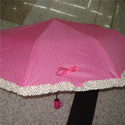 Korean princess sunny umbrella folding sun umbrella creative little lace sunshade windproof umbrella