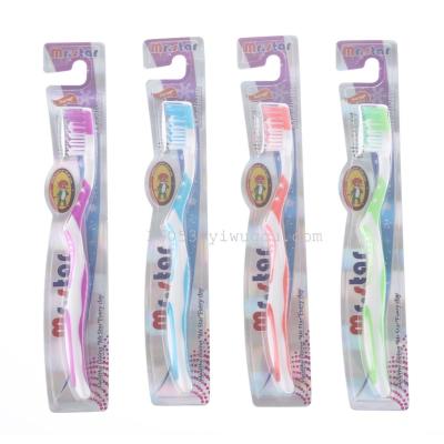 Dental health Guardian 4 color foreign trade toothbrush wholesale J348