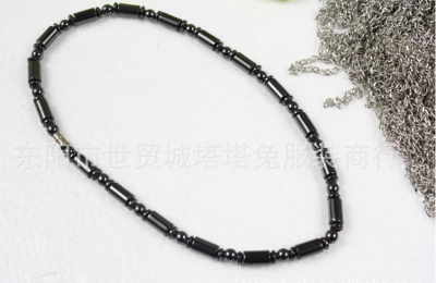 2016 health magnetic therapy black bile stone necklace wholesale