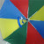 Rainbow Color-Blocking Watermelon Umbrella Long Handle Umbrella Rain Or Shine Dual-Use Umbrella Creative Whistle Children's Umbrella
