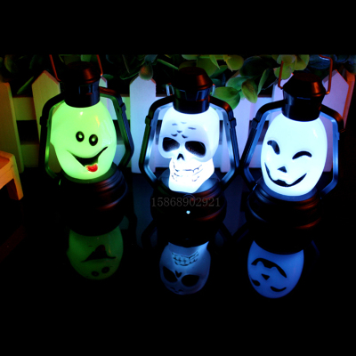 1650 mix of ghost luminous Nightlight Nightlight skull Flash Halloween small decorative lantern wholesale