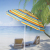 Outdoor striped Rubber Silver Beach umbrella with Sun Protection and UV protection