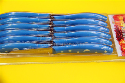 Double color fruit knife, plastic handle card with stainless steel fruit knife