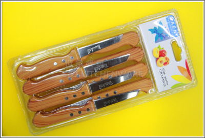 Three stainless steel nail leather bronzing fruit knife.
