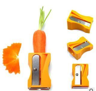 Creative kitchen household plastic stainless steel knife sharpener carrot peeler plane