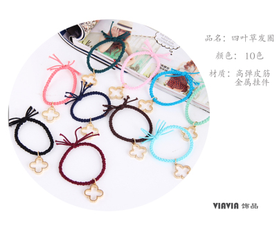 Korean Genuine Headdress Knotted Head Flowers Hair Rope Woven Korean Style Tie-up Hair Accessories Rubber Band Hair Rope Hair Ring