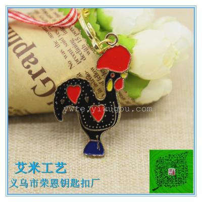 Rooster key chain alloy key chain metal key chain