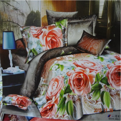 3 d four - piece set bedding wedding gifts gifts to foreign trade samples to order.