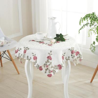 [waves] European garden crafts satin cloth embroidered table cloth custom