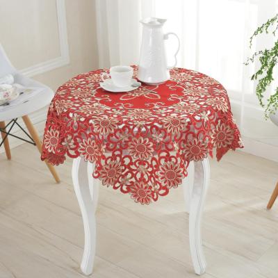[after] wave crafts high-end wedding custom embroidered table cloth satin cloth