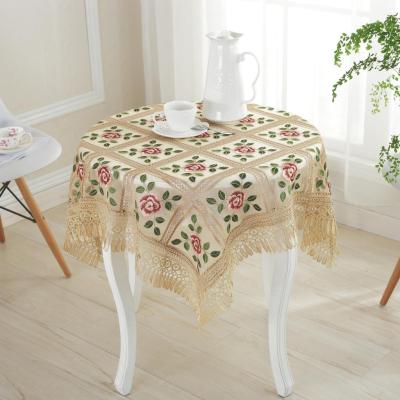 [waves] rose water soluble embroidery crafts European cloth embroidered tablecloth tablecloths made
