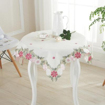 [waves] European garden crafts satin cloth embroidered table cloth custom