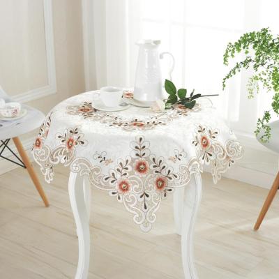 [waves] European garden crafts satin cloth embroidered table cloth custom