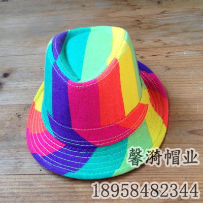 Colorful children small hat Jazz cap stage Beanie Hat
