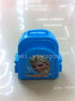 Princess Elsa backpack pencil sharpener double bag pencil sharpener manual realistic modeling with pencil sharpener