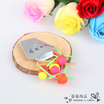 The ring child thin rubber band candy color does not damage the hair color Tousheng bouquet