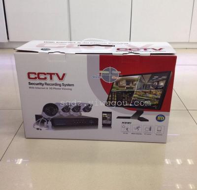 4 CH CCTV surveillance camera set