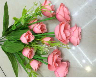 Low quality manufacturers supply simulation flower silk handflower lily rose shooting props the living room decoration