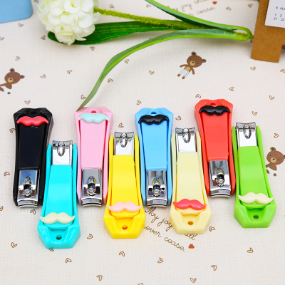 The Korean version of D portable nail scissors nail clipper round stick cartoon cartoon nail knife